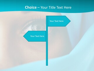 A Woman With A Blue Scarf On Her Head PowerPoint Template