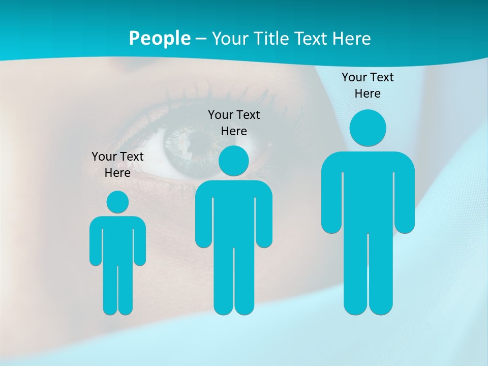 A Woman With A Blue Scarf On Her Head PowerPoint Template