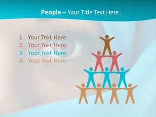 A Woman With A Blue Scarf On Her Head PowerPoint Template