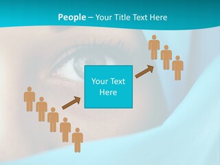 A Woman With A Blue Scarf On Her Head PowerPoint Template