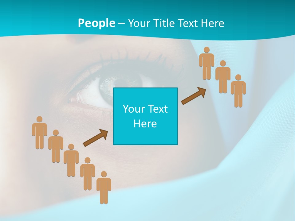 A Woman With A Blue Scarf On Her Head PowerPoint Template