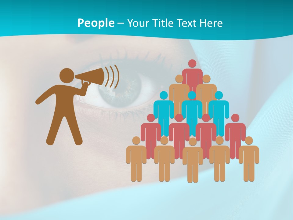 A Woman With A Blue Scarf On Her Head PowerPoint Template