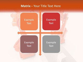 A Group Of Orange Robots On A White Surface PowerPoint Template