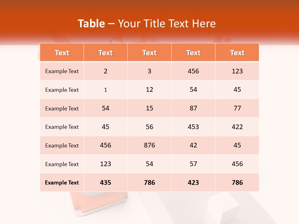 A Group Of Orange Robots On A White Surface PowerPoint Template