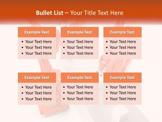 A Group Of Orange Robots On A White Surface PowerPoint Template