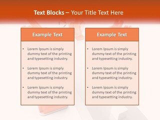 A Group Of Orange Robots On A White Surface PowerPoint Template