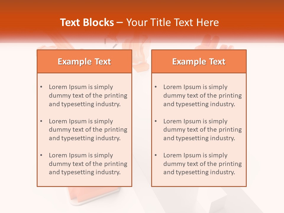 A Group Of Orange Robots On A White Surface PowerPoint Template
