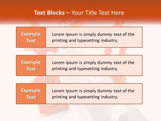 A Group Of Orange Robots On A White Surface PowerPoint Template