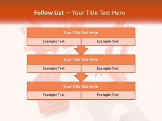 A Group Of Orange Robots On A White Surface PowerPoint Template