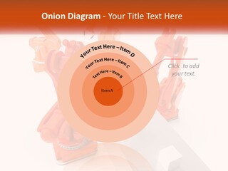 A Group Of Orange Robots On A White Surface PowerPoint Template