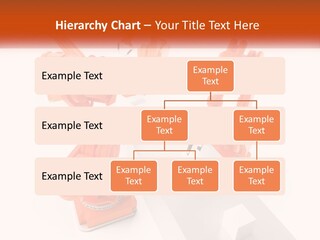 A Group Of Orange Robots On A White Surface PowerPoint Template