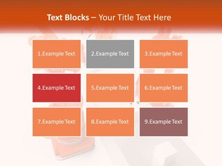 A Group Of Orange Robots On A White Surface PowerPoint Template