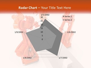 A Group Of Orange Robots On A White Surface PowerPoint Template