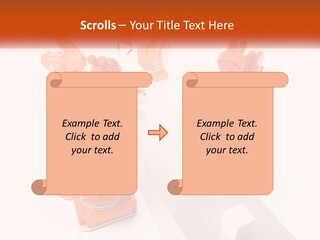 A Group Of Orange Robots On A White Surface PowerPoint Template