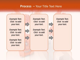 A Group Of Orange Robots On A White Surface PowerPoint Template
