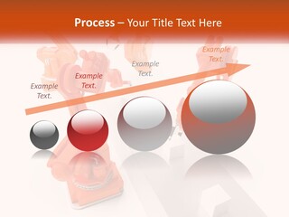 A Group Of Orange Robots On A White Surface PowerPoint Template