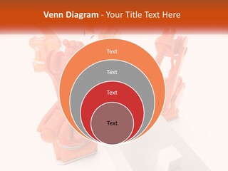 A Group Of Orange Robots On A White Surface PowerPoint Template