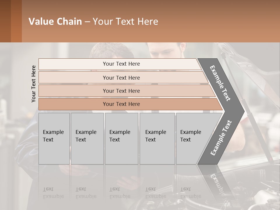 Two Men Looking At A Clipboard In Front Of A Car PowerPoint Template