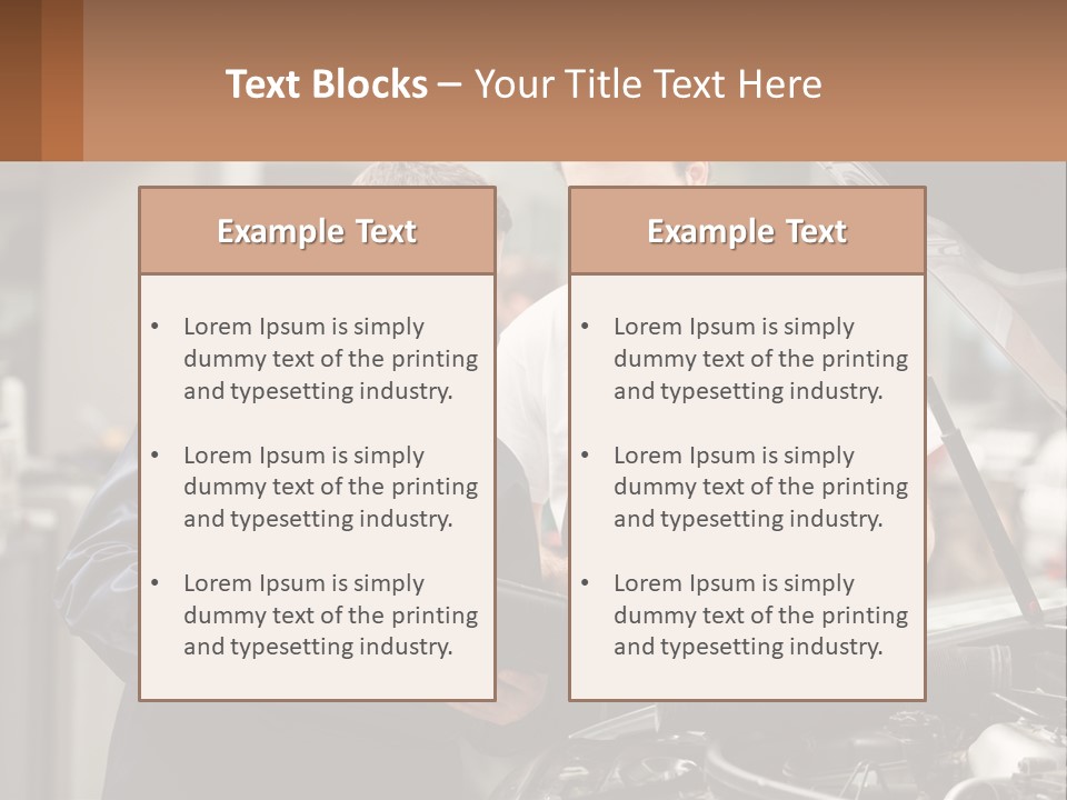 Two Men Looking At A Clipboard In Front Of A Car PowerPoint Template