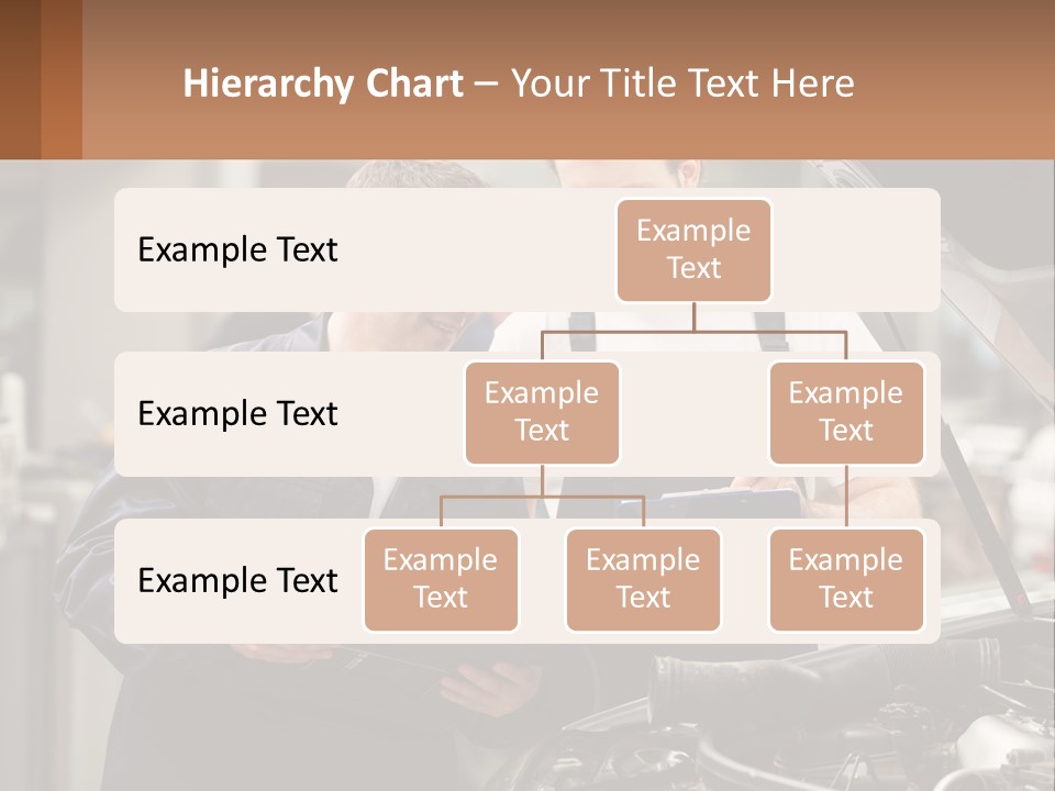 Two Men Looking At A Clipboard In Front Of A Car PowerPoint Template