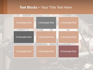 Two Men Looking At A Clipboard In Front Of A Car PowerPoint Template