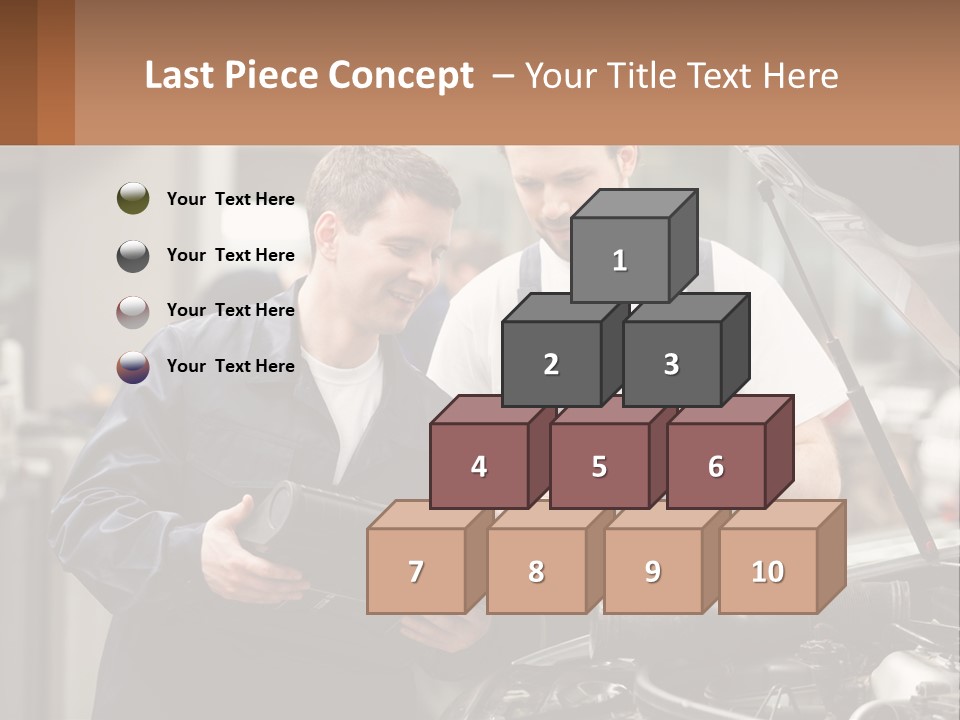 Two Men Looking At A Clipboard In Front Of A Car PowerPoint Template
