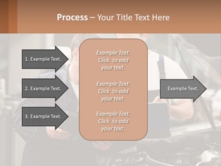 Two Men Looking At A Clipboard In Front Of A Car PowerPoint Template