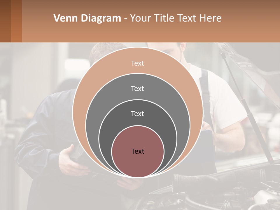Two Men Looking At A Clipboard In Front Of A Car PowerPoint Template