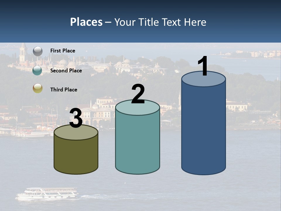 A Large Body Of Water With A Boat In It PowerPoint Template