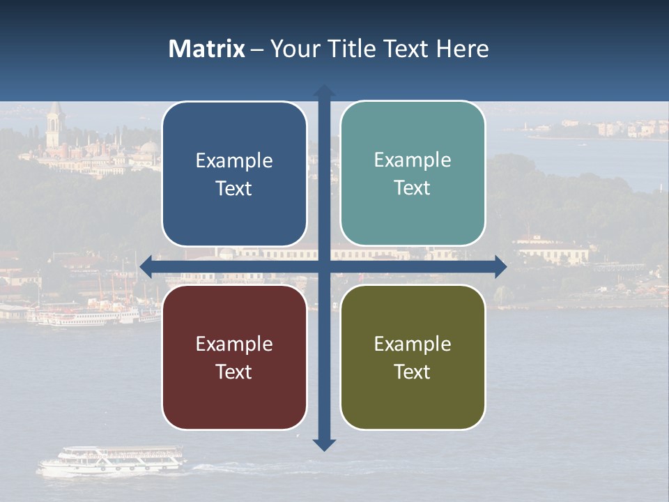 A Large Body Of Water With A Boat In It PowerPoint Template