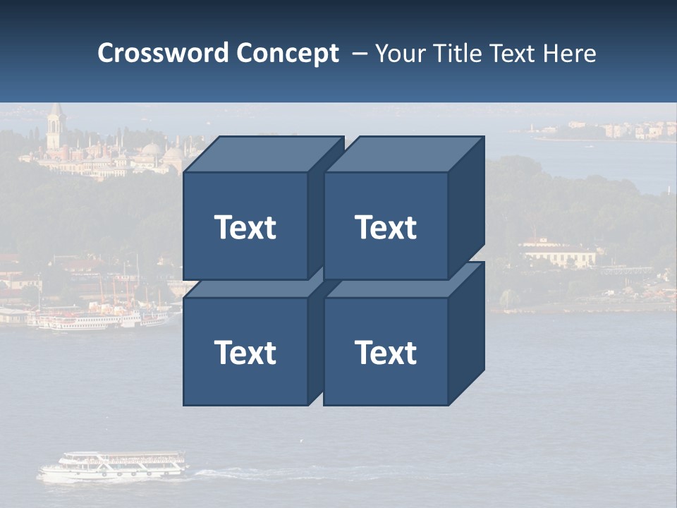 A Large Body Of Water With A Boat In It PowerPoint Template