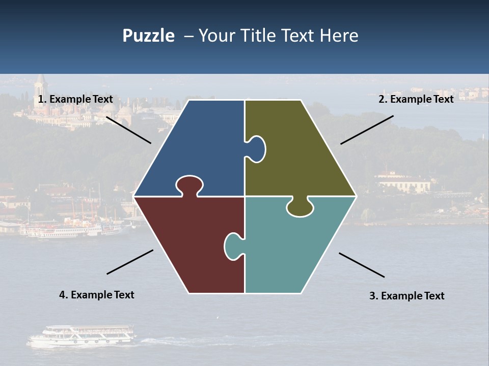 A Large Body Of Water With A Boat In It PowerPoint Template