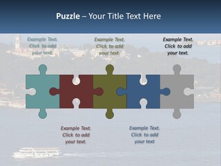 A Large Body Of Water With A Boat In It PowerPoint Template