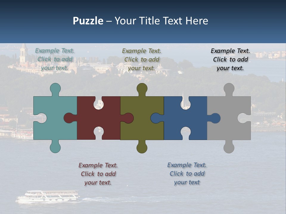 A Large Body Of Water With A Boat In It PowerPoint Template