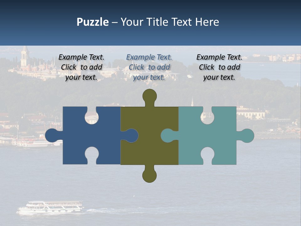 A Large Body Of Water With A Boat In It PowerPoint Template