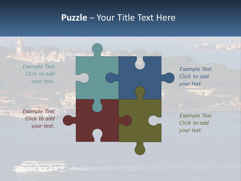 A Large Body Of Water With A Boat In It PowerPoint Template