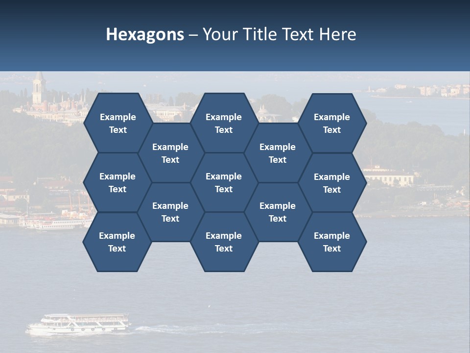 A Large Body Of Water With A Boat In It PowerPoint Template