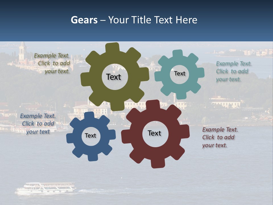 A Large Body Of Water With A Boat In It PowerPoint Template