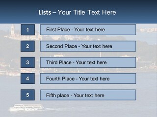 A Large Body Of Water With A Boat In It PowerPoint Template