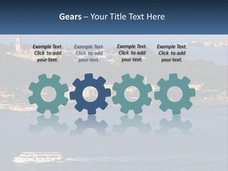 A Large Body Of Water With A Boat In It PowerPoint Template