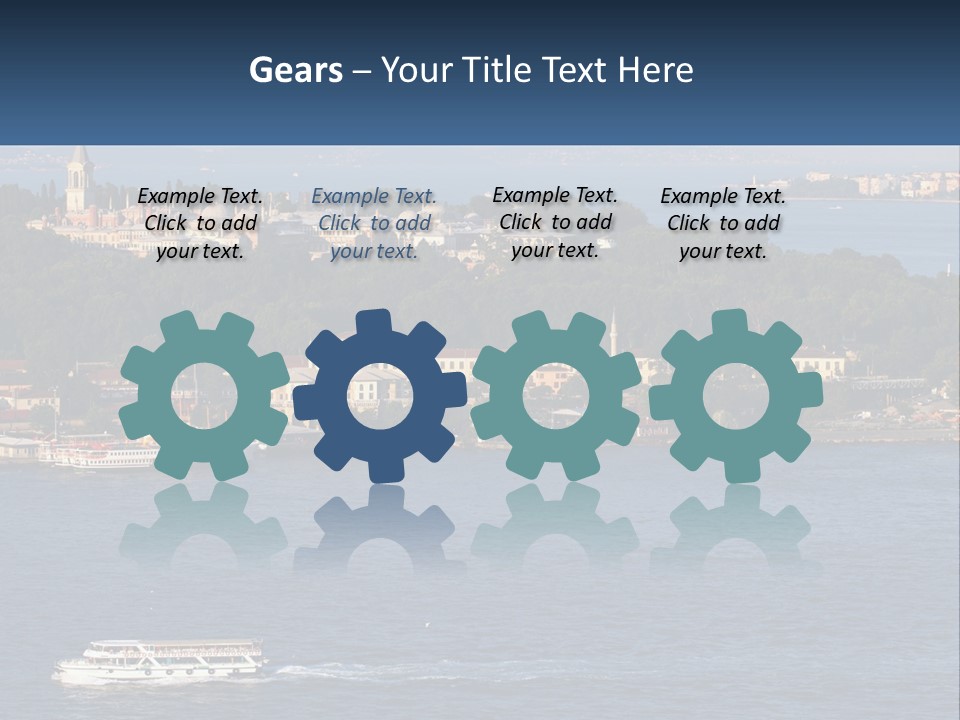 A Large Body Of Water With A Boat In It PowerPoint Template