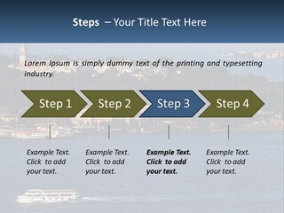 A Large Body Of Water With A Boat In It PowerPoint Template