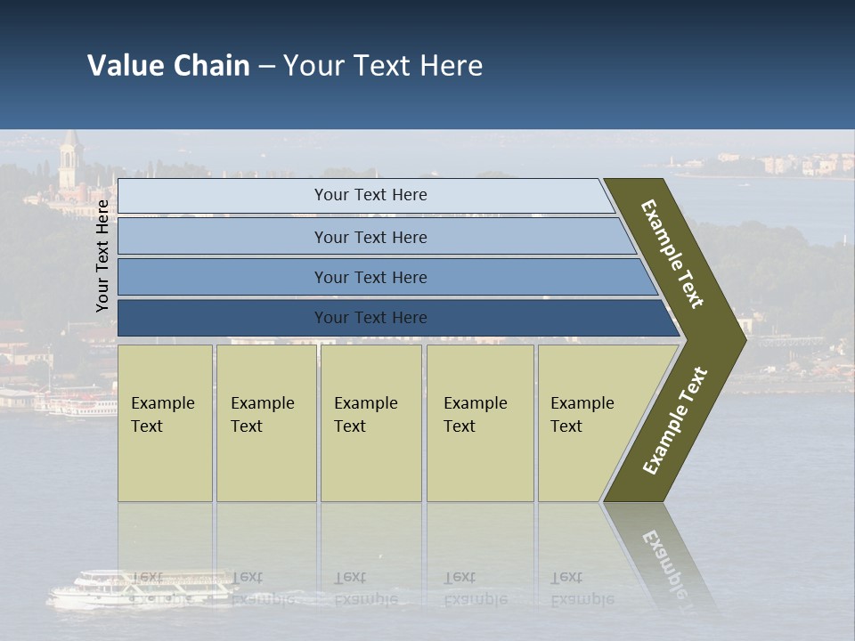 A Large Body Of Water With A Boat In It PowerPoint Template