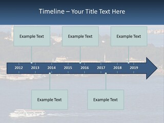 A Large Body Of Water With A Boat In It PowerPoint Template