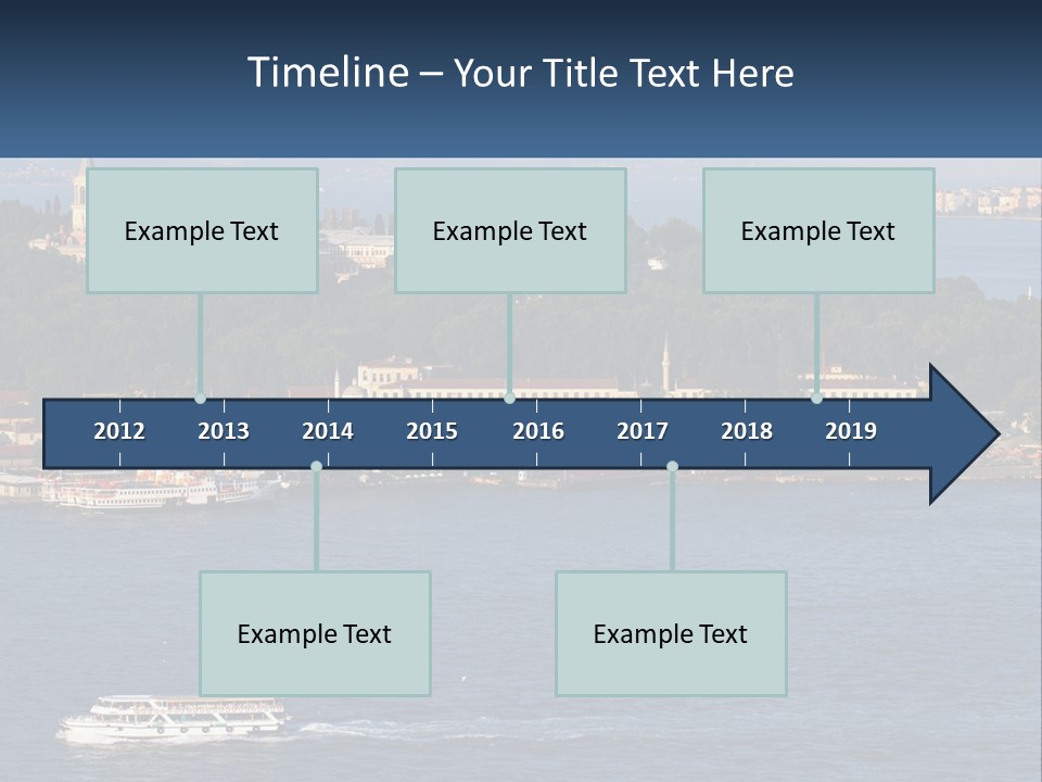A Large Body Of Water With A Boat In It PowerPoint Template