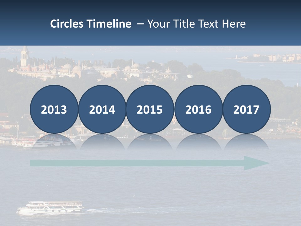 A Large Body Of Water With A Boat In It PowerPoint Template