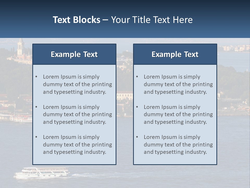 A Large Body Of Water With A Boat In It PowerPoint Template