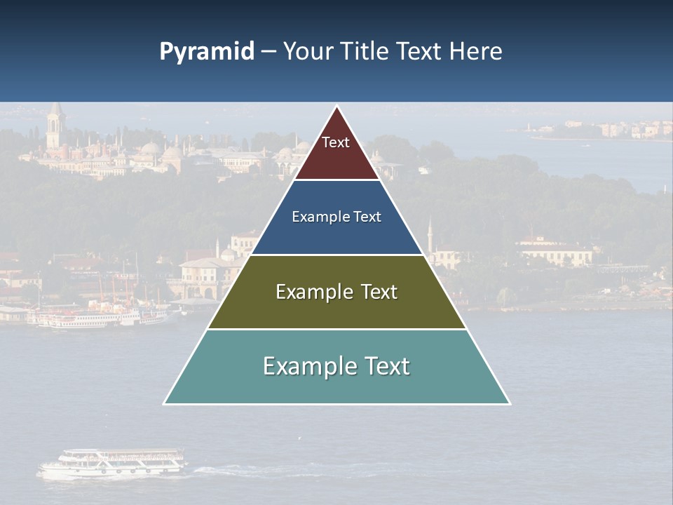 A Large Body Of Water With A Boat In It PowerPoint Template