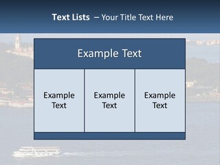 A Large Body Of Water With A Boat In It PowerPoint Template