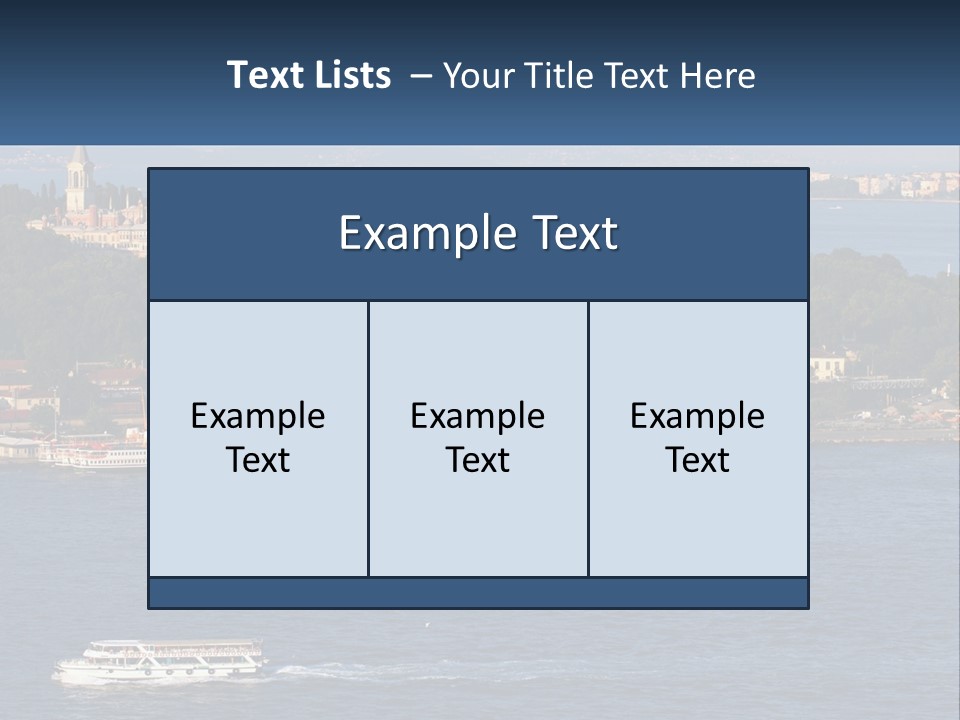 A Large Body Of Water With A Boat In It PowerPoint Template